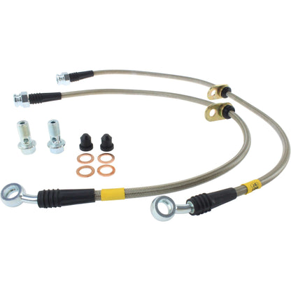 StopTech 02-05 Honda Civic Stainless Steel Front Brake Line Kit 950.40009