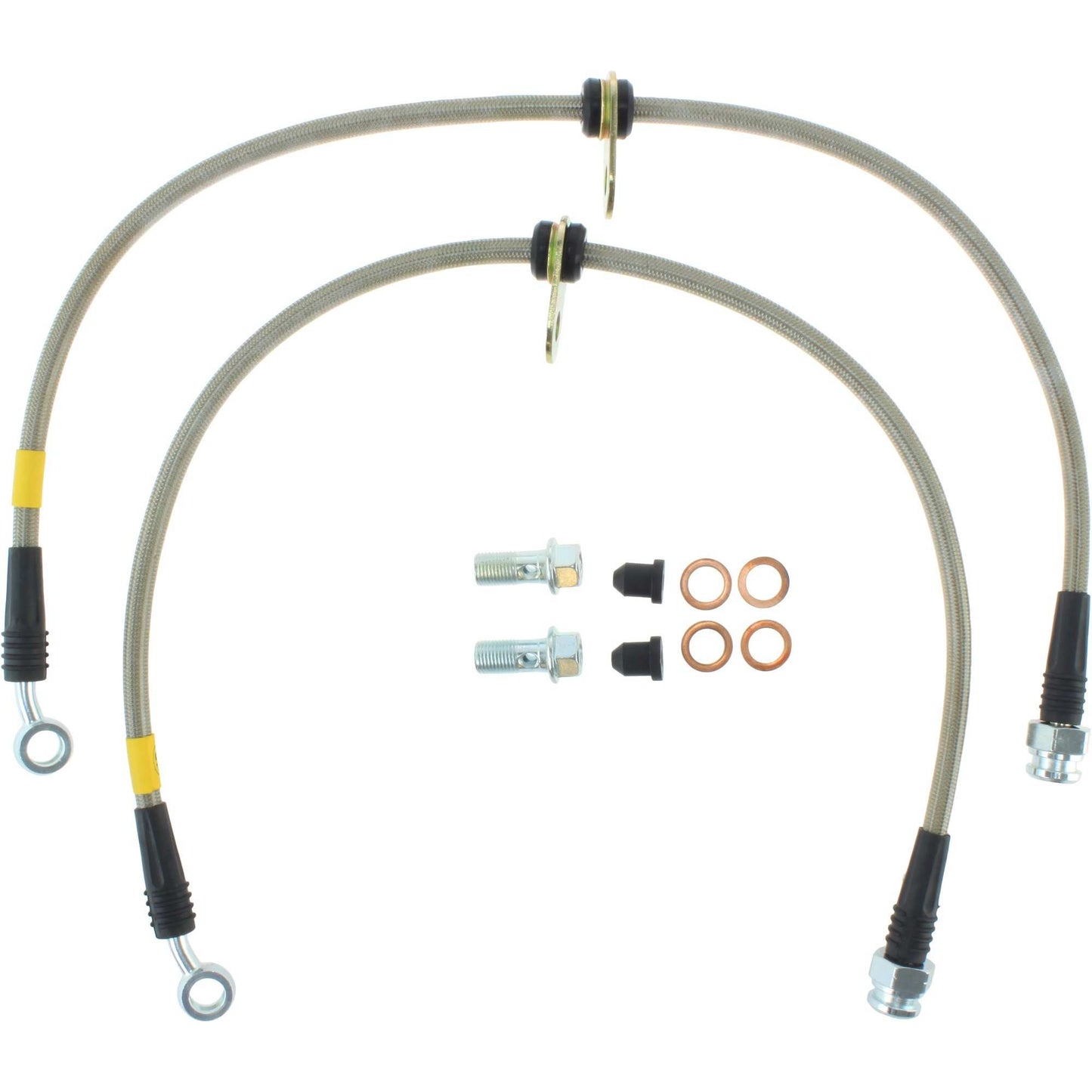StopTech 02-05 Honda Civic Stainless Steel Front Brake Line Kit 950.40009