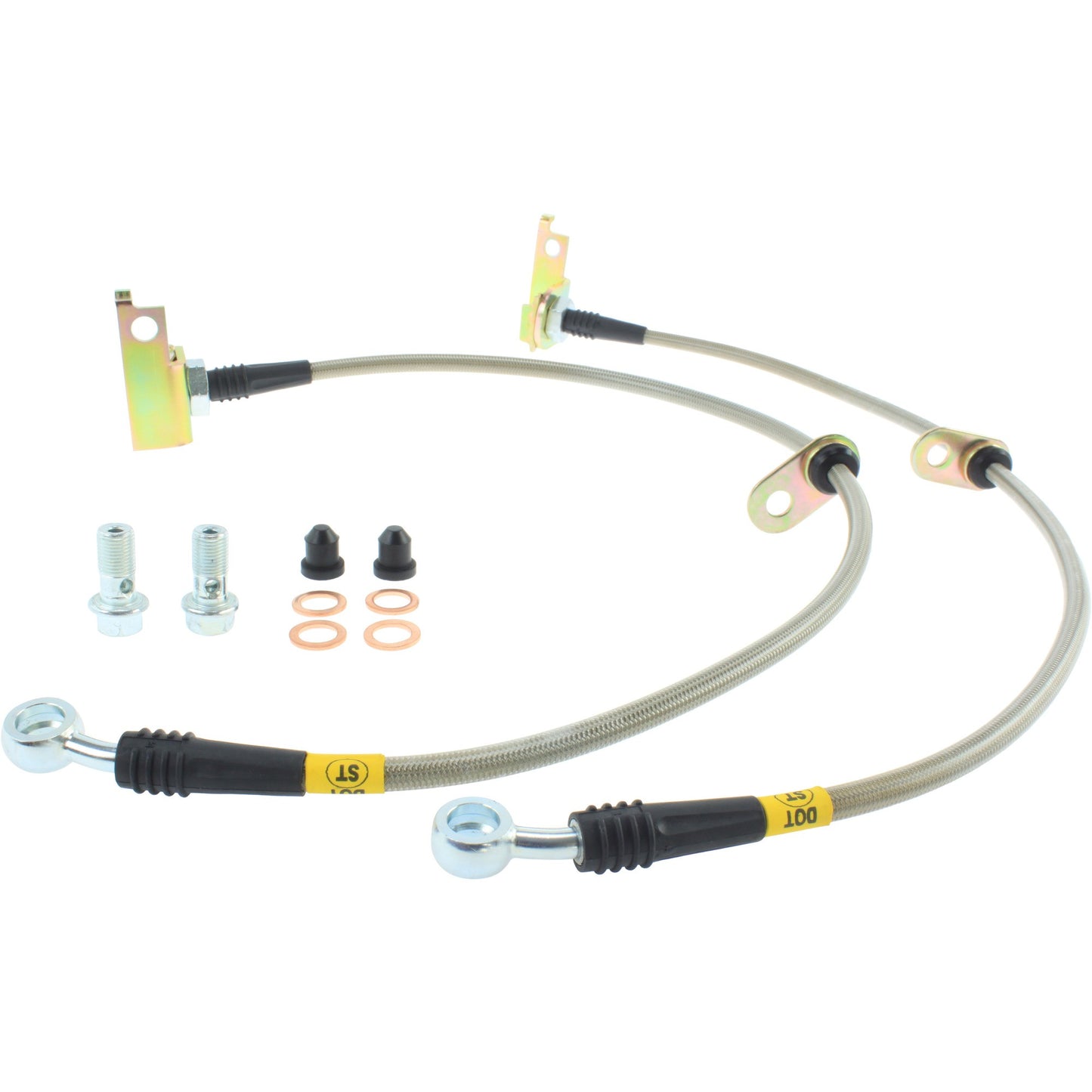 StopTech 11-15 Honda CR-Z / 09-14 Honda Fit Stainless Steel Front Brake Lines 950.40018