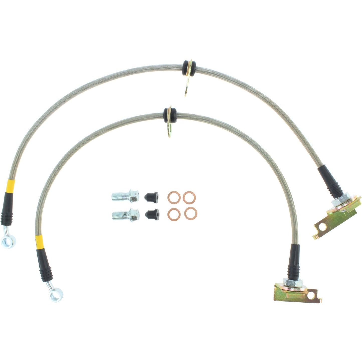 StopTech 11-15 Honda CR-Z / 09-14 Honda Fit Stainless Steel Front Brake Lines 950.40018
