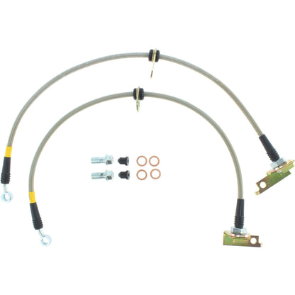 StopTech 11-15 Honda CR-Z / 09-14 Honda Fit Stainless Steel Front Brake Lines 950.40018