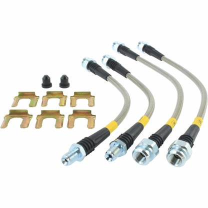StopTech 4/90-99 Mistsubishi 3000GT Stainless Steel Front Brake lines 950.46003