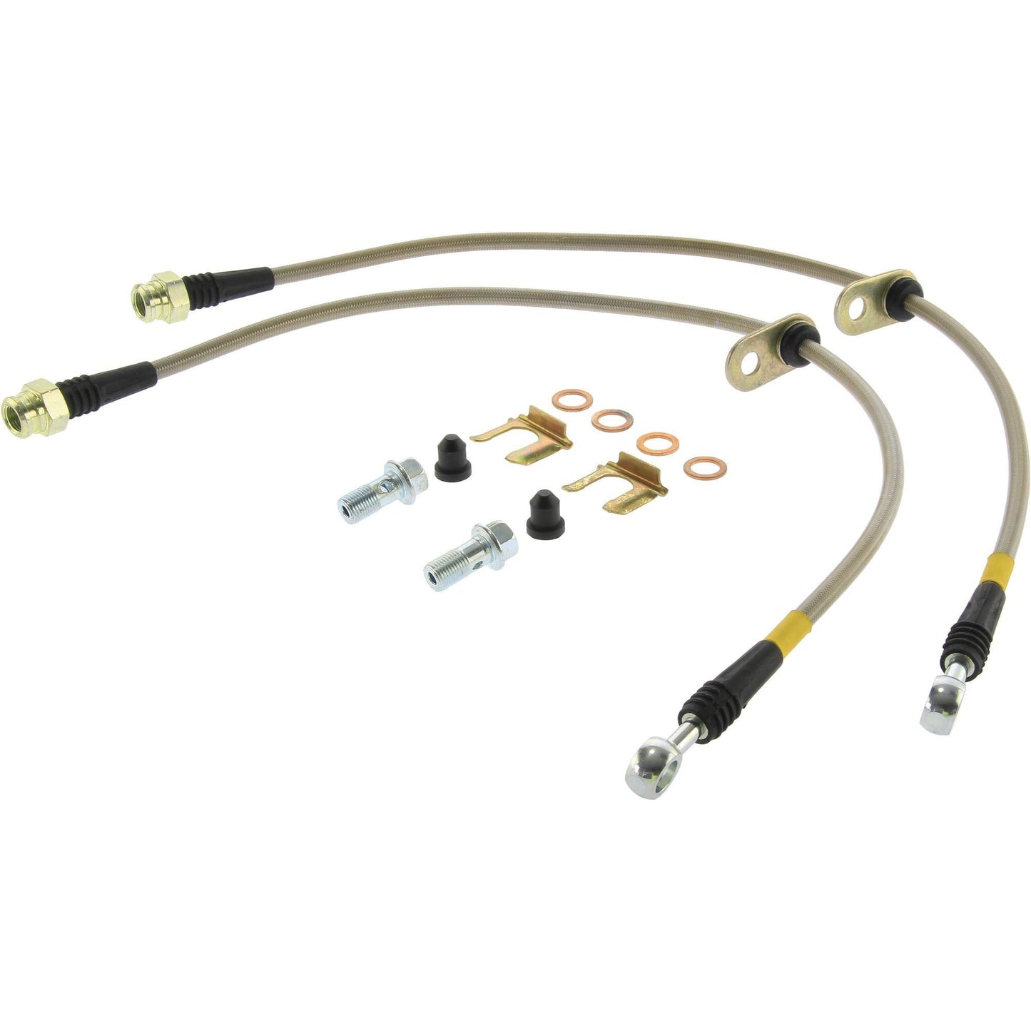 StopTech 02-05 WRX Stainless Steel Front Brake Lines for Big Brake Kit 950.47000