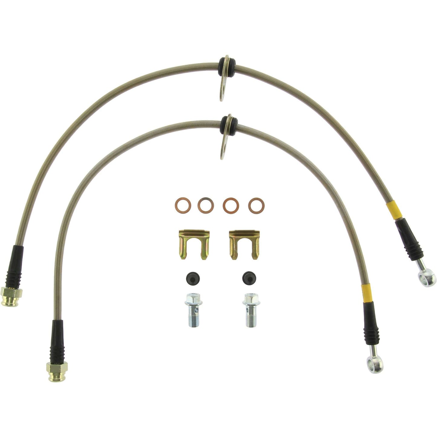 StopTech 02-05 WRX Stainless Steel Front Brake Lines for Big Brake Kit 950.47000