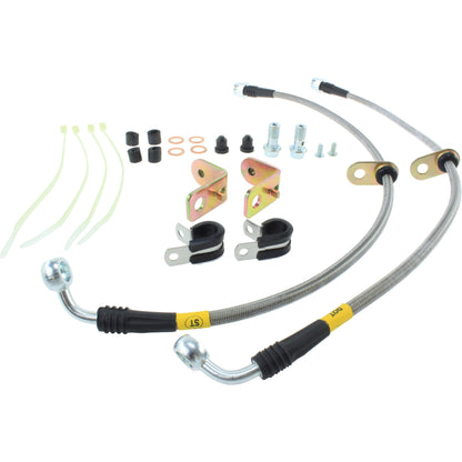 StopTech 11-14 Ford Mustang GT 5.0L V8 Stainless Steel Front Brake Lines 950.61024