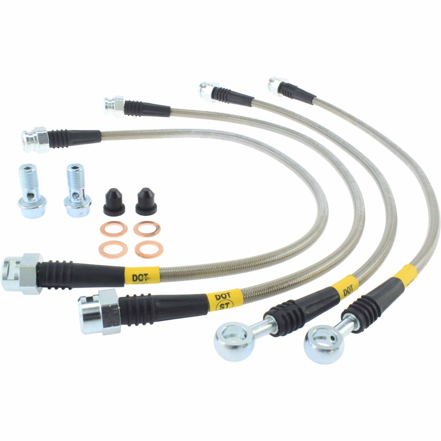StopTech 08-17 Chevrolet Silverado 1500 Stainless Steel Rear Brake Lines 950.66504