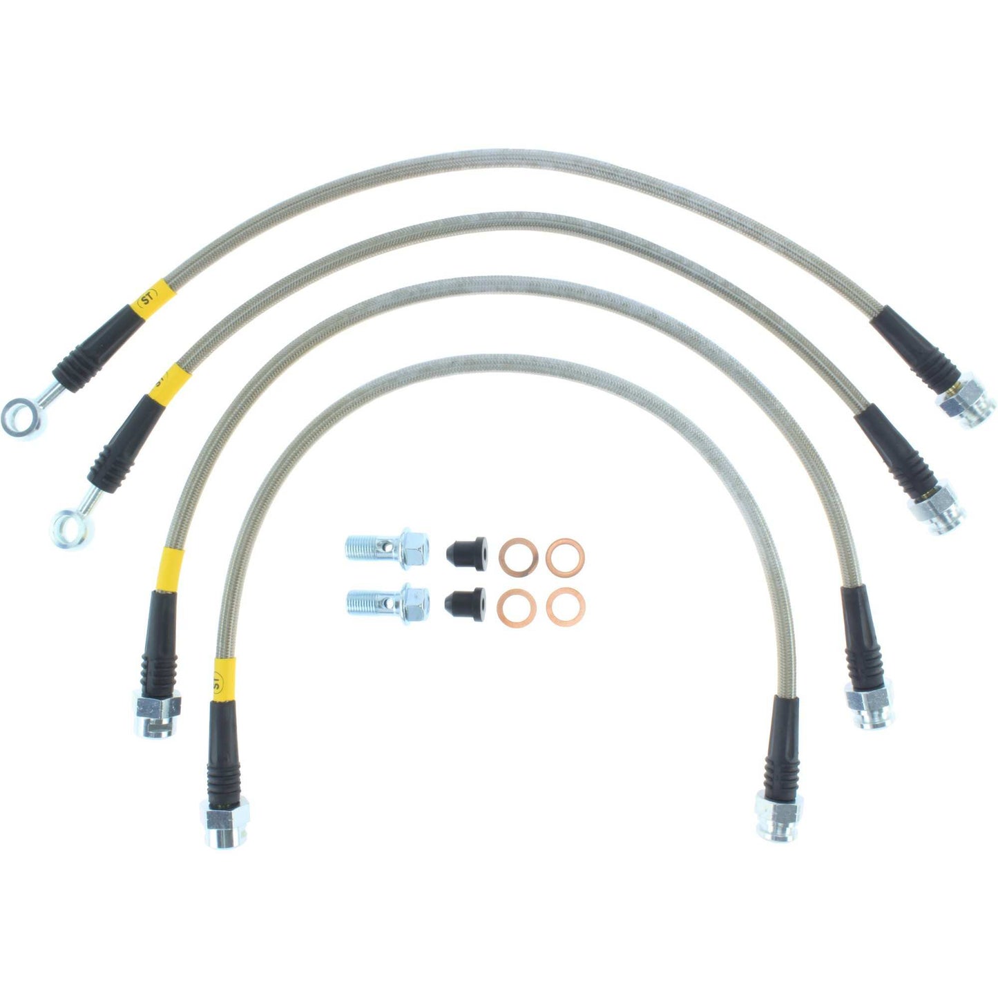 StopTech 08-17 Chevrolet Silverado 1500 Stainless Steel Rear Brake Lines 950.66504