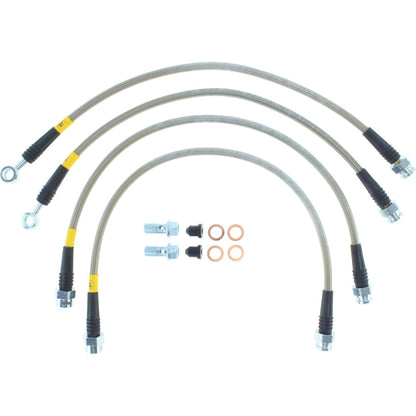 StopTech 08-17 Chevrolet Silverado 1500 Stainless Steel Rear Brake Lines 950.66504
