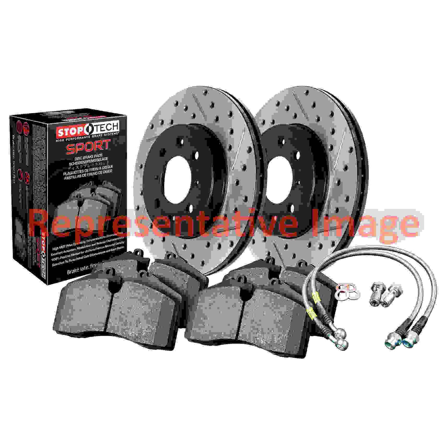 Stoptech Sport Axle Pack, Drilled & Slotted, 4 Wheel 978.34000
