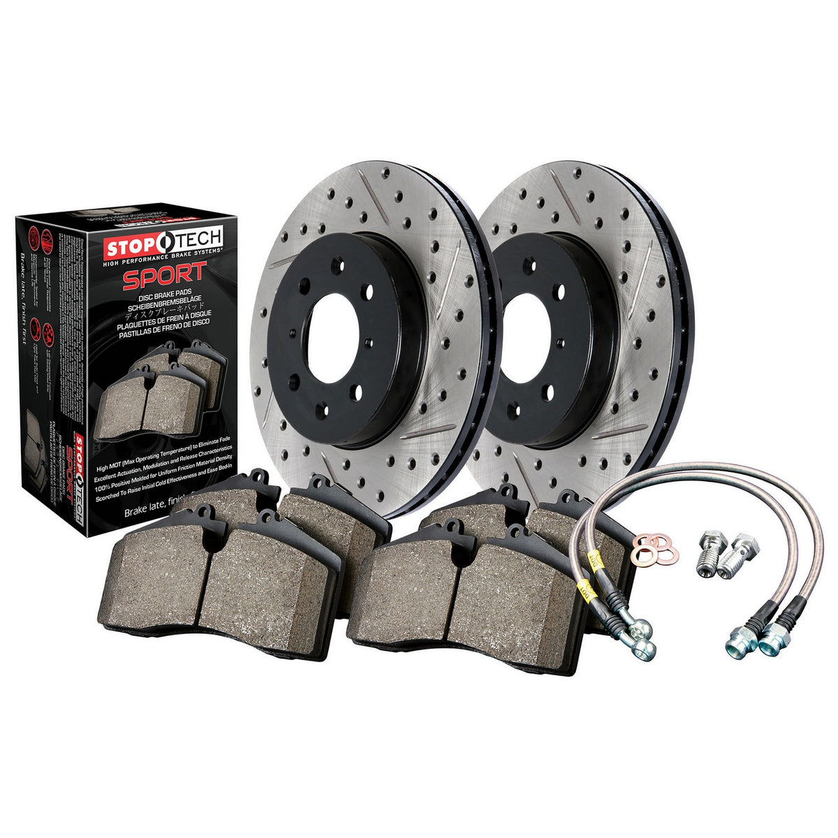 Stoptech Sport Axle Pack, Drilled & Slotted, Front 978.34022F