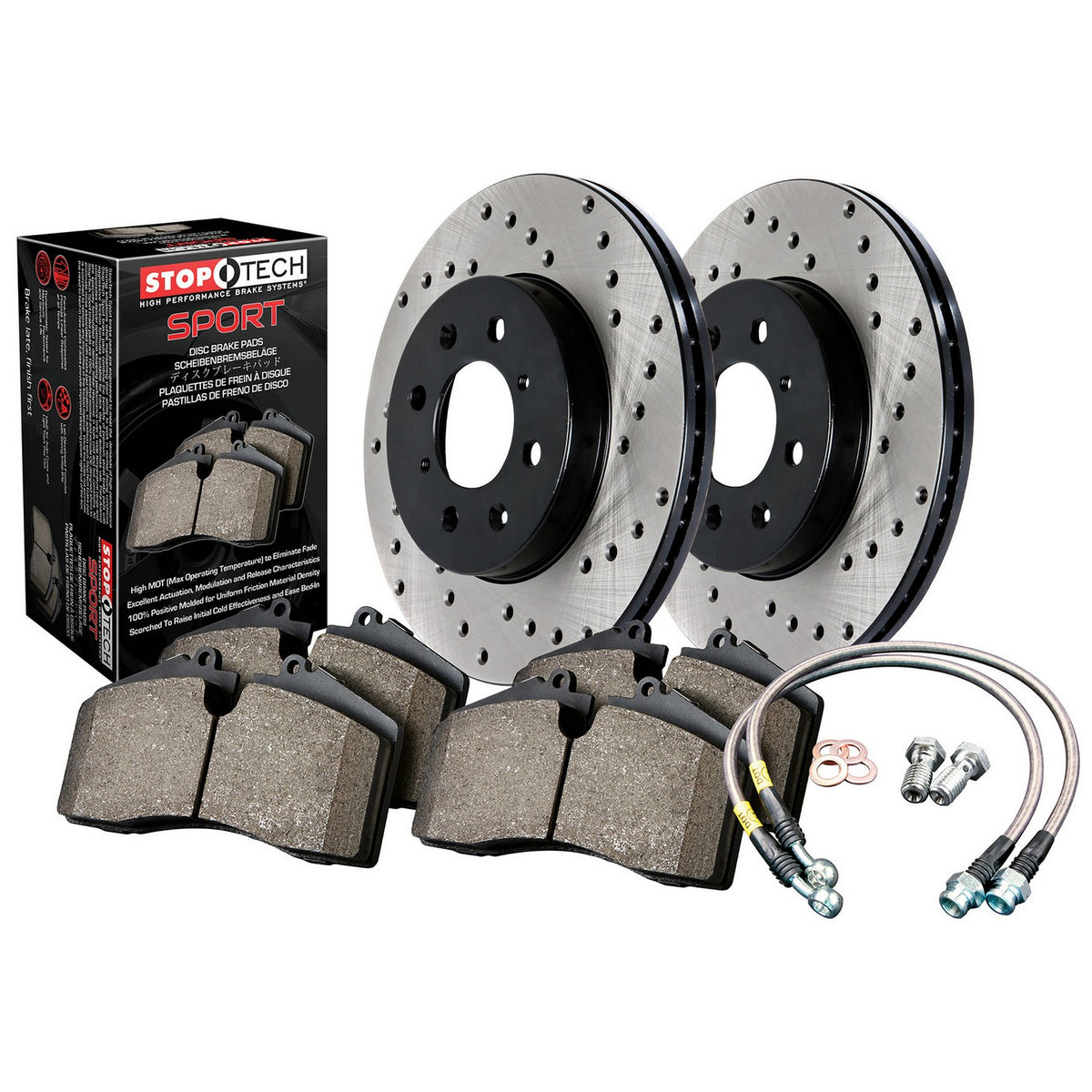 Stoptech Sport Axle Pack Drilled Rotor, Front 979.34084F