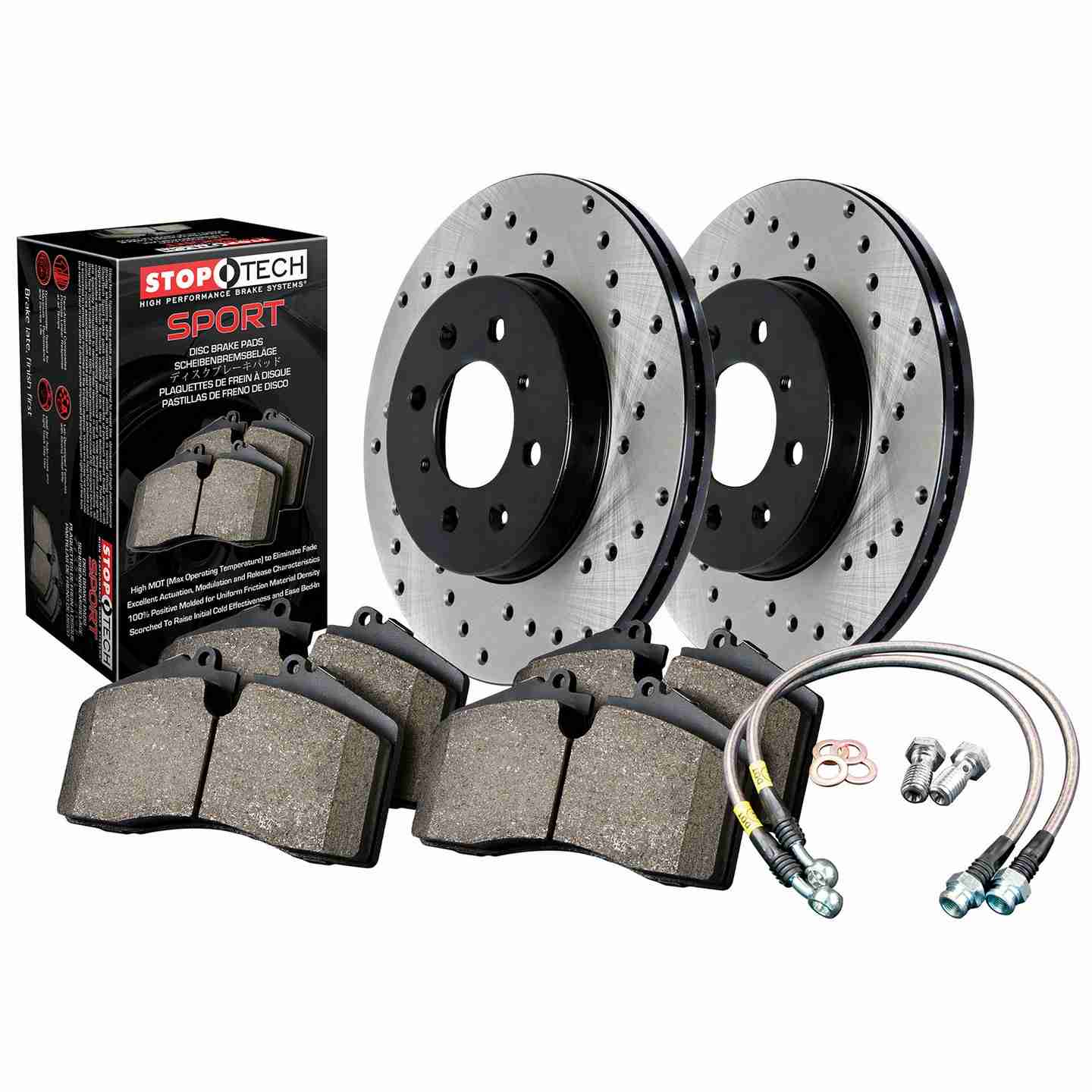 Stoptech Sport Axle Pack Drilled Rotor, Front 979.42028F