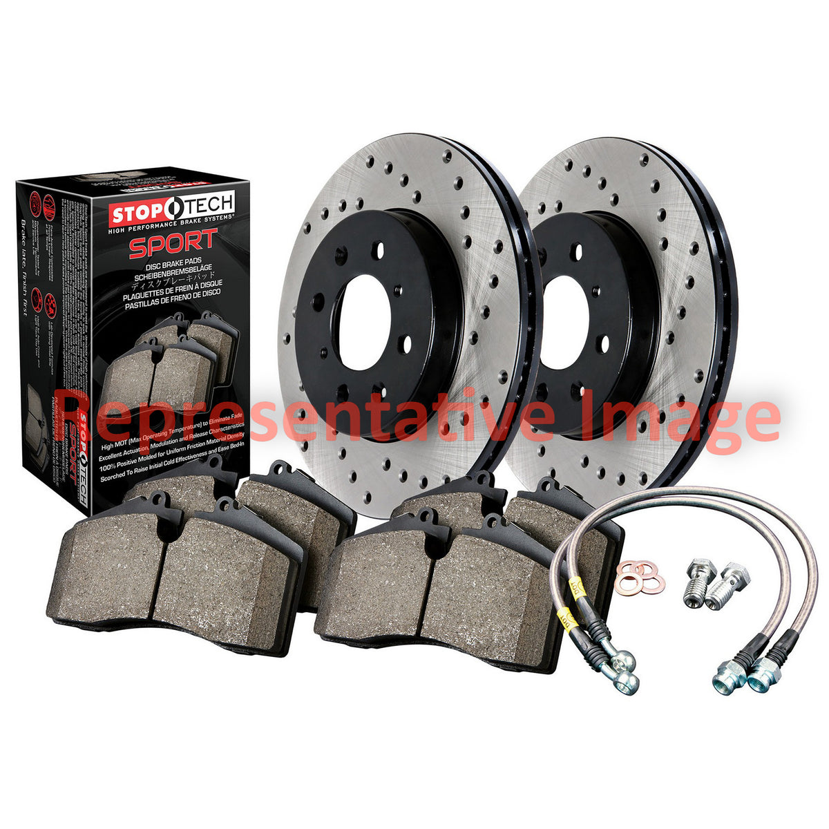 Stoptech Sport Axle Pack Drilled Rotor, 4 Wheel 979.44000