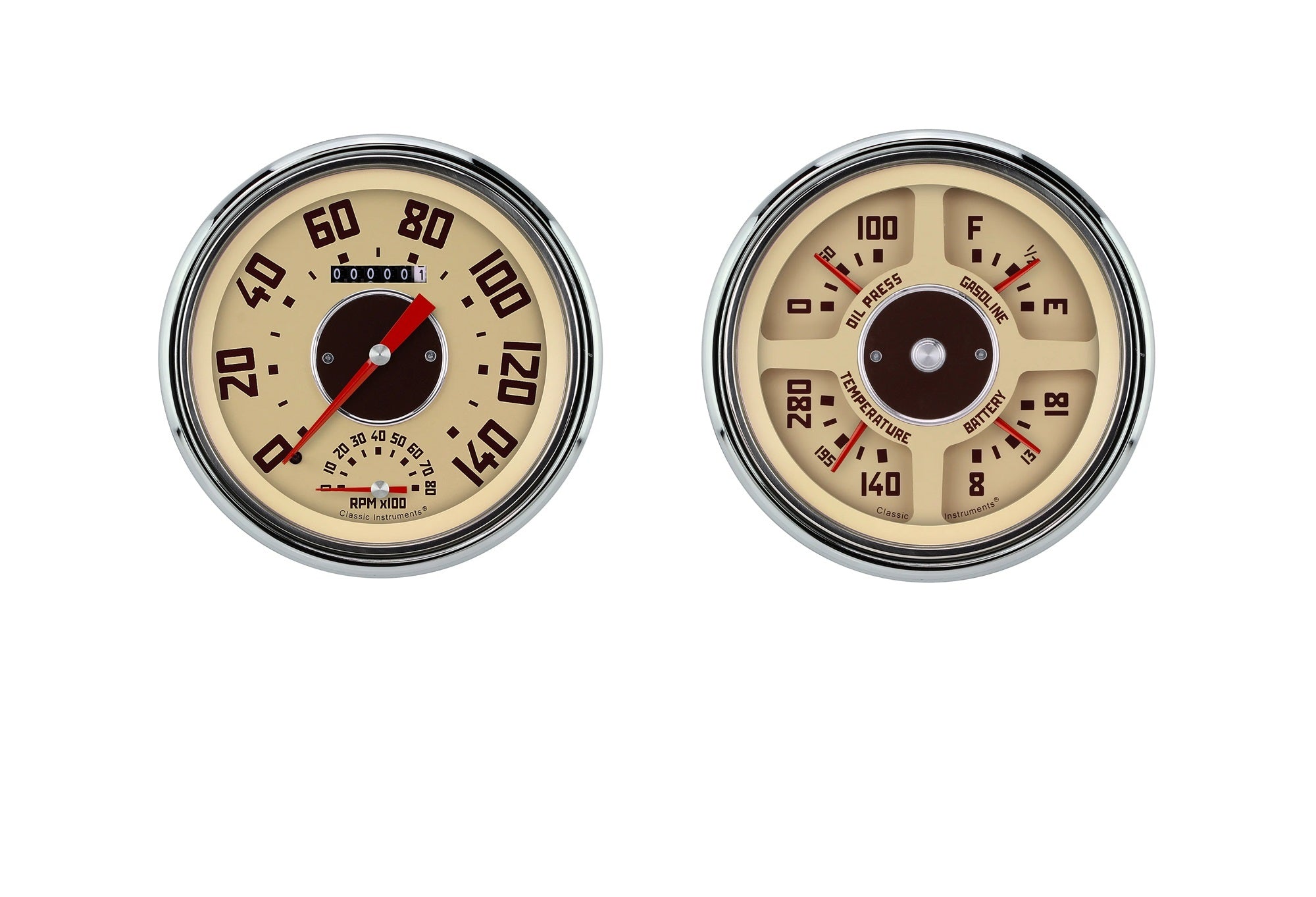 Classic Instruments 47-53 Chevy Truck Quad Gauge Gauge Kits Analog Gauge Kits main image