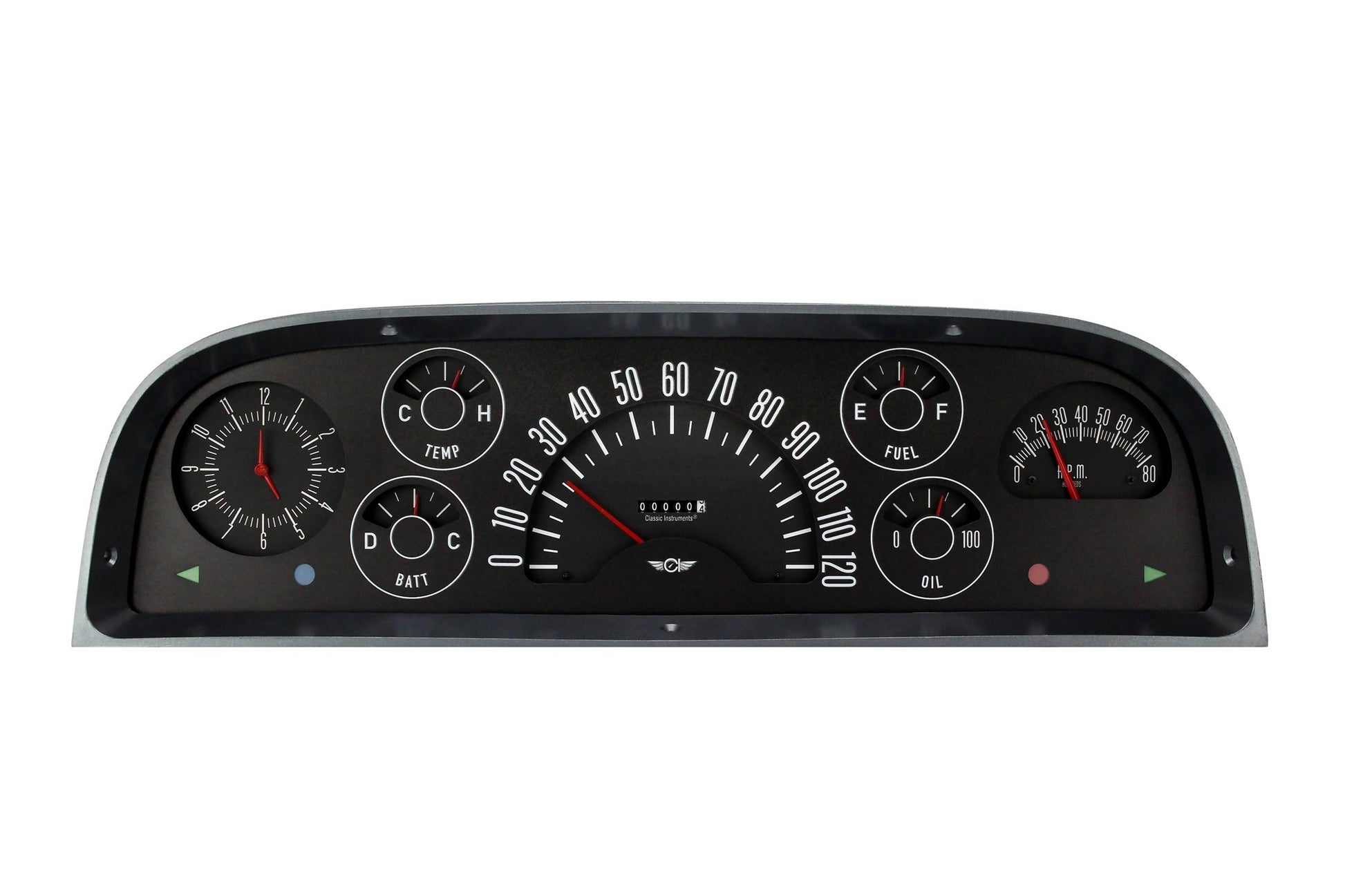 Classic Instruments 60-63 Chevy Truck Gauge Set Black Gauge Kits Analog Gauge Kits main image