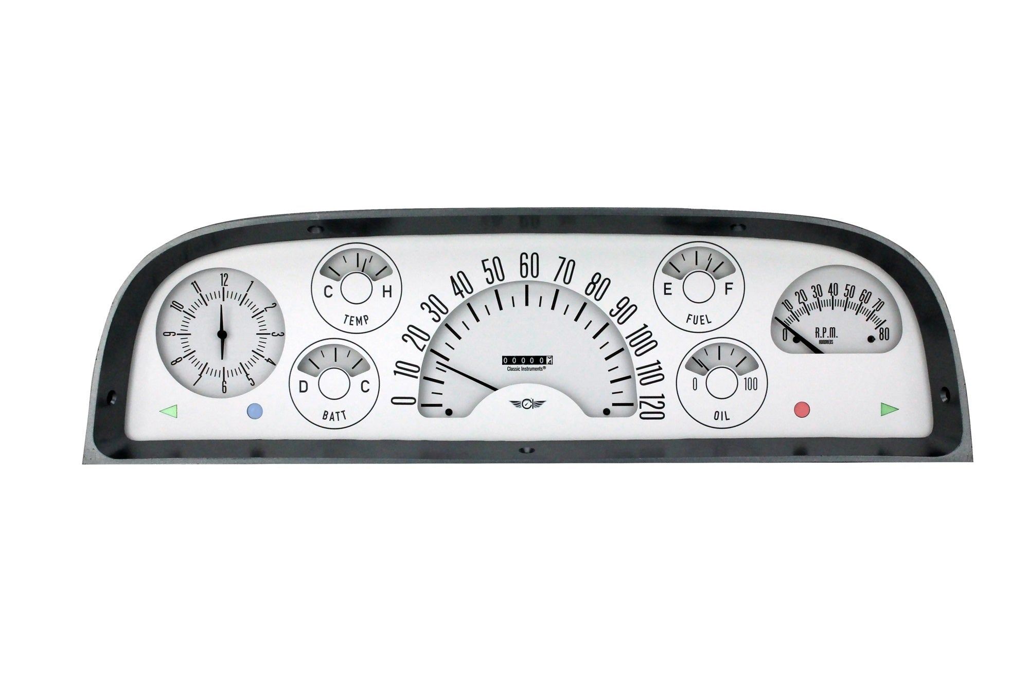 Classic Instruments 60-63 Chevy Truck Gauge Set White Gauge Kits Analog Gauge Kits main image