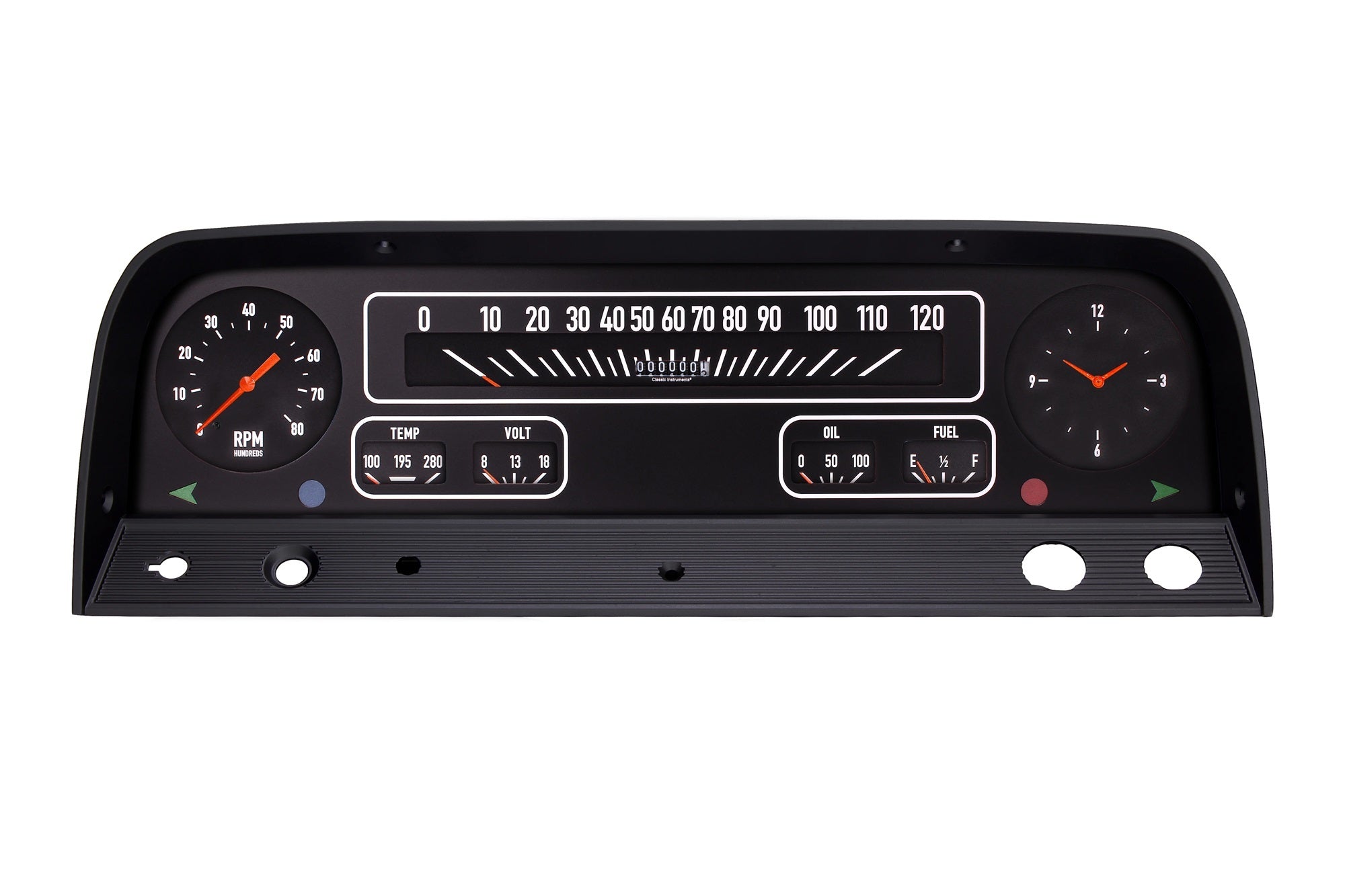 Classic Instruments 64-66 Chevy Truck Cluster Black Gauge Kits Analog Gauge Kits main image