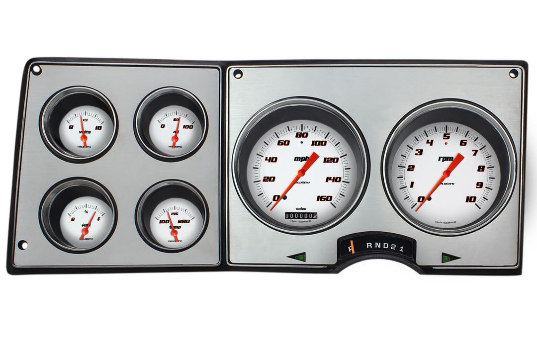 Classic Instruments 73-87 Chevy Truck Velocity White Gauge Kits Analog Gauge Kits main image