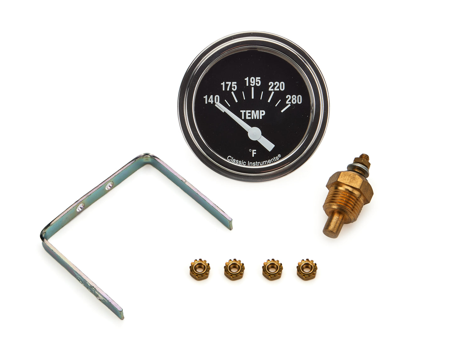 Classic Instruments Hot Rod Temperature Gaug e 2-5/8 Short Sweep CLAHR226SLF-06