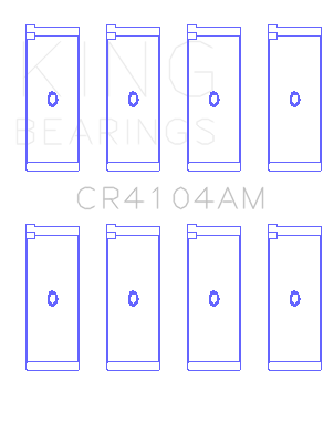 King Engine Bearings Audi ABB/ABM/ADP/PP/RN Connecting Rod Bearing Set CR4104AM