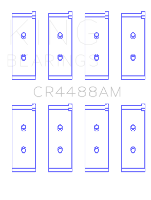 King Engine Bearings Fiat 132 OE Replacement BiMetal Connecting Rod Bearing Set CR4488AM