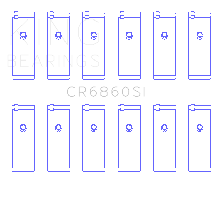King Engine Bearings GM Vortec 254 Rod Bearings CR6860SI