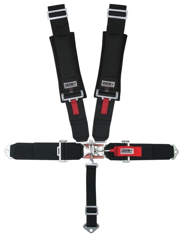 CROW SAFETY GEAR 2X2 5-Way Latch & Link Harness BI/W/A Lap Belt Safety Equipment Safety Restraints main image