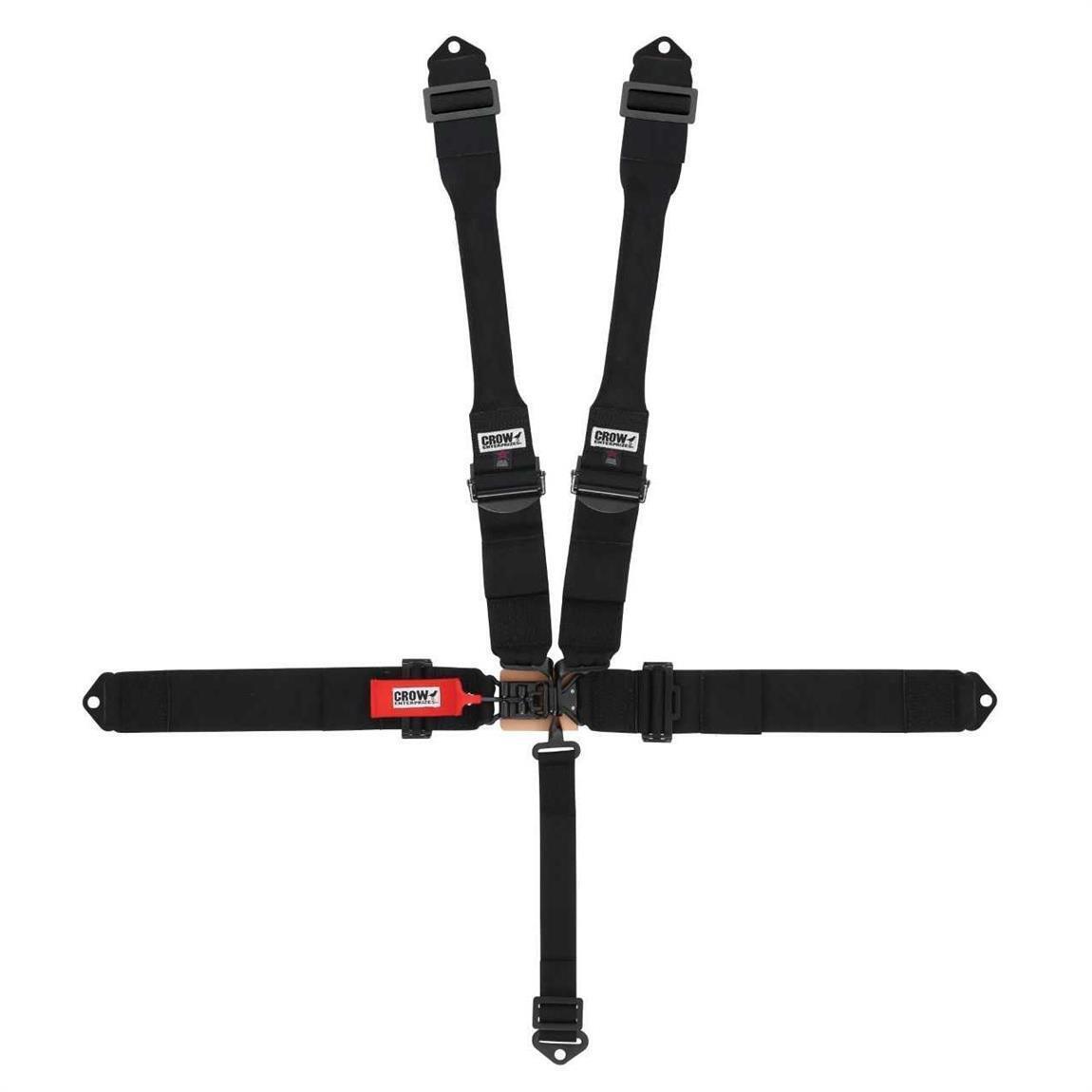 CROW SAFETY GEAR 5-Way L&L 52in Lap Belt DB Harness W/Alum adjus Safety Restraints Seat Belts and Harnesses main image