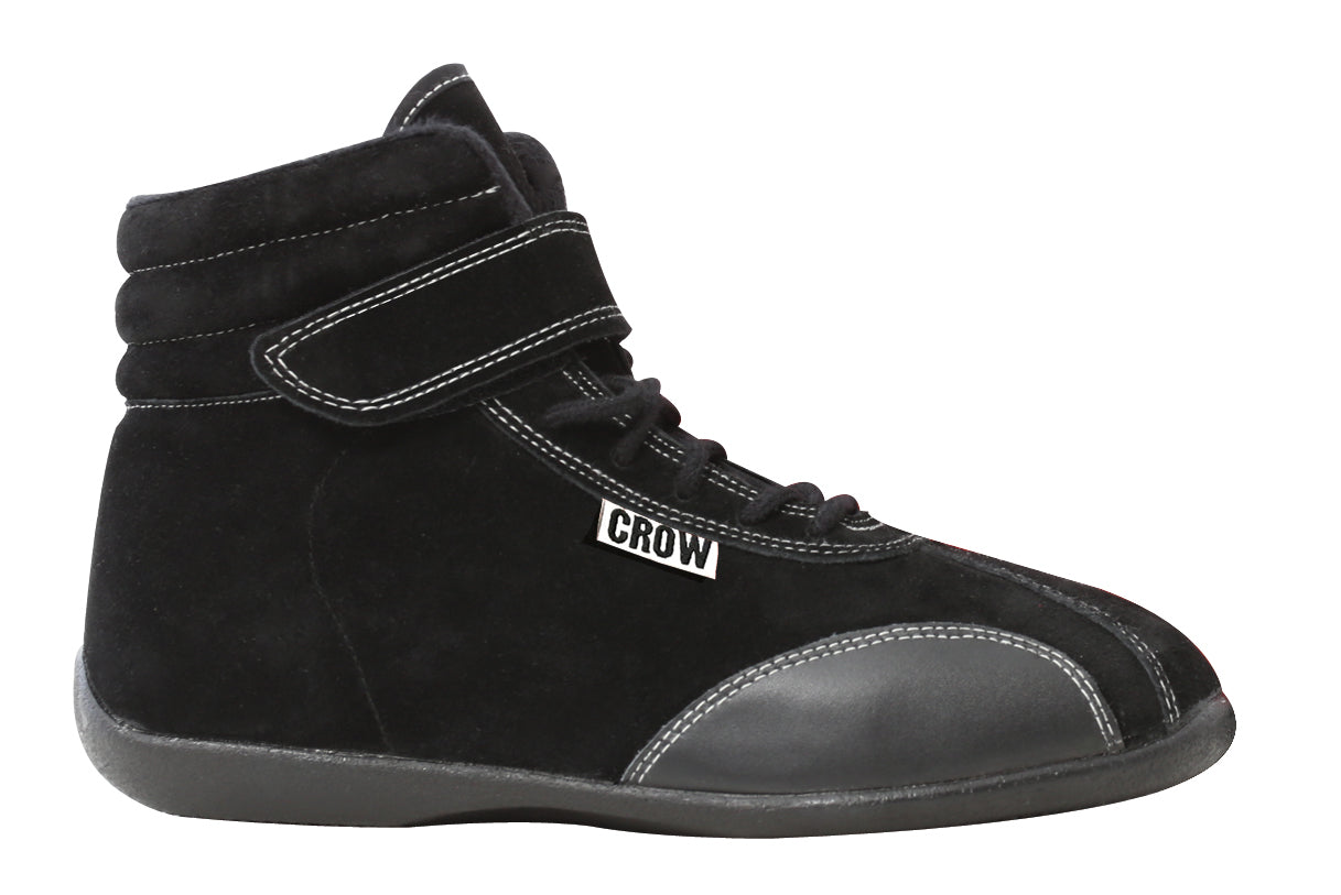 CROW SAFETY GEAR Mid Top Shoes Black Youth Size 1 Safety Equipment Safety Clothing main image