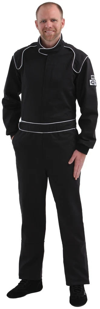 CROW SAFETY GEAR Proban Suit Medium BLACK SFI-3.2A/1 Style Legacy Safety Equipment Safety Clothing main image