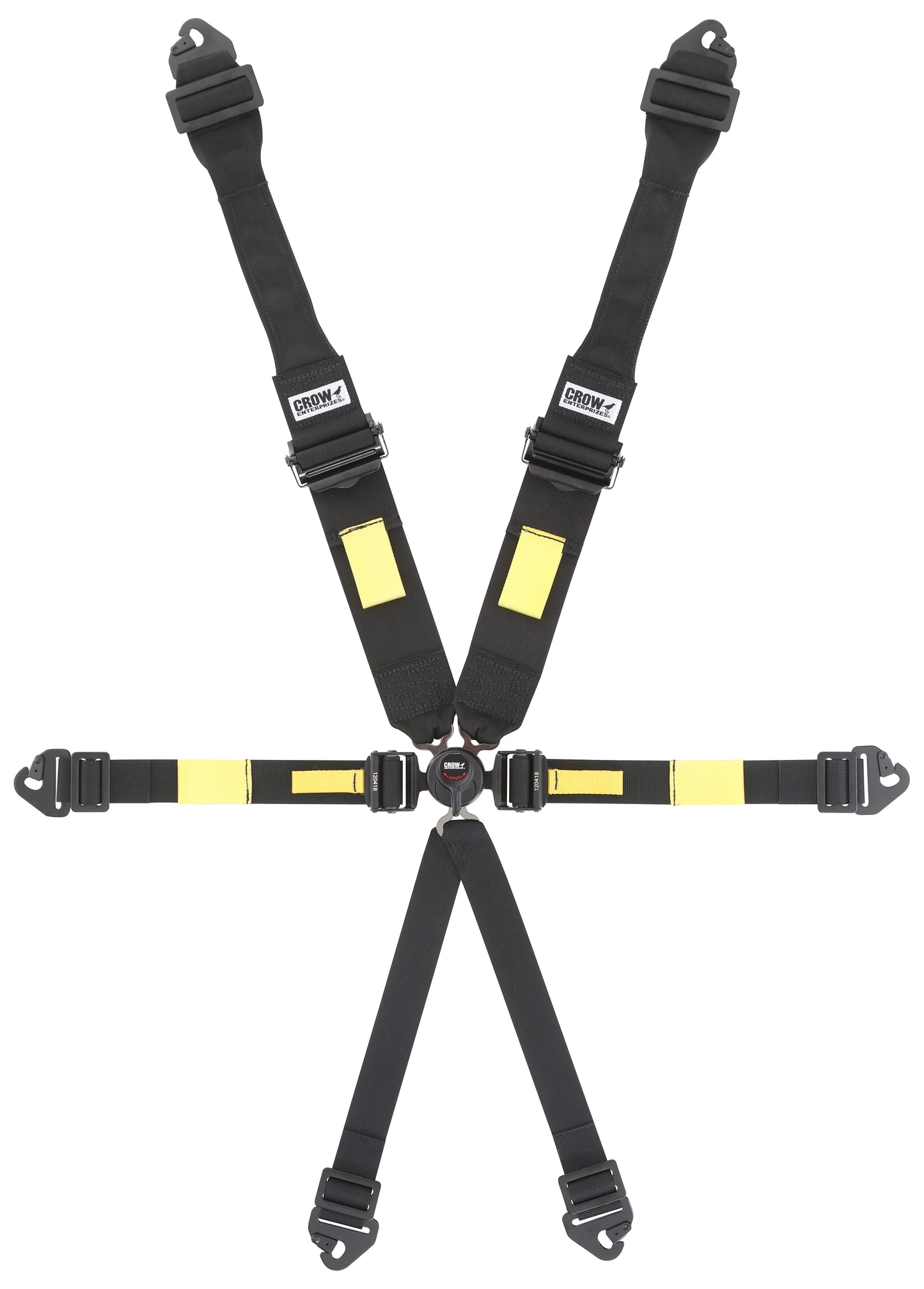 CROW SAFETY GEAR Enduro Harness 6 Point Quick Change Hans Blk Safety Equipment Safety Restraints main image