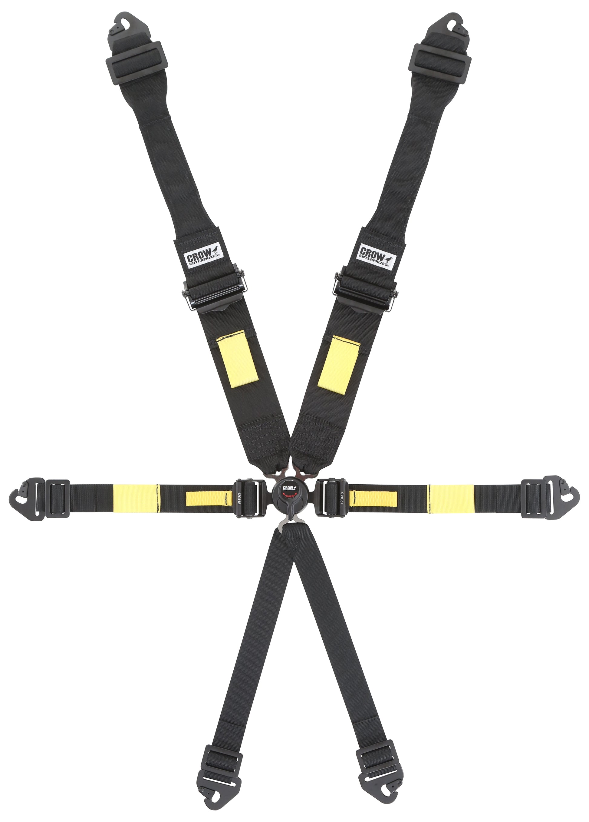 CROW SAFETY GEAR Enduro Harness 6 Point Quick Change Hans Blk Safety Equipment Safety Restraints main image