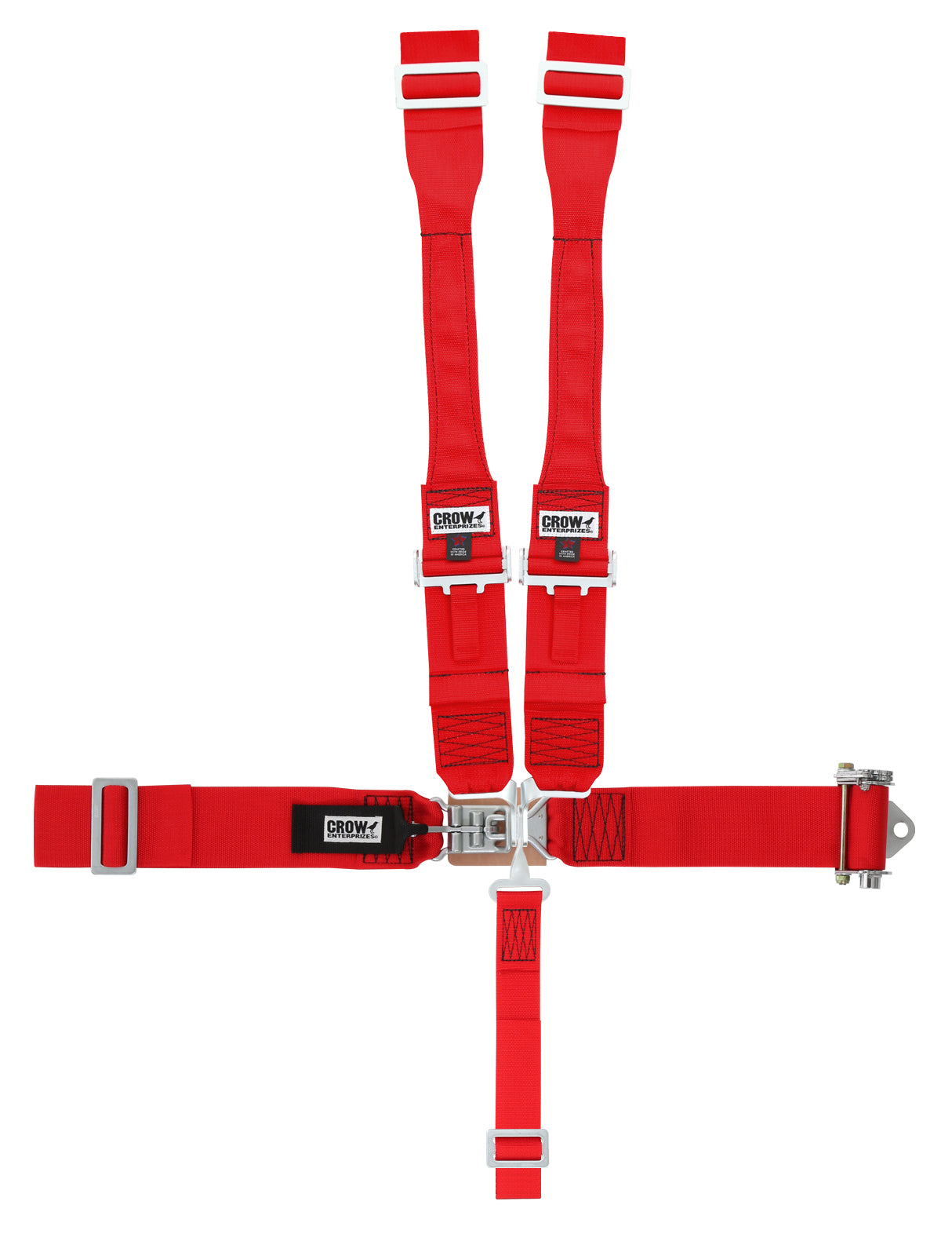 CROW SAFETY GEAR Harness 3in RH Ratchet Sprint Car Red Safety Equipment Safety Restraints main image