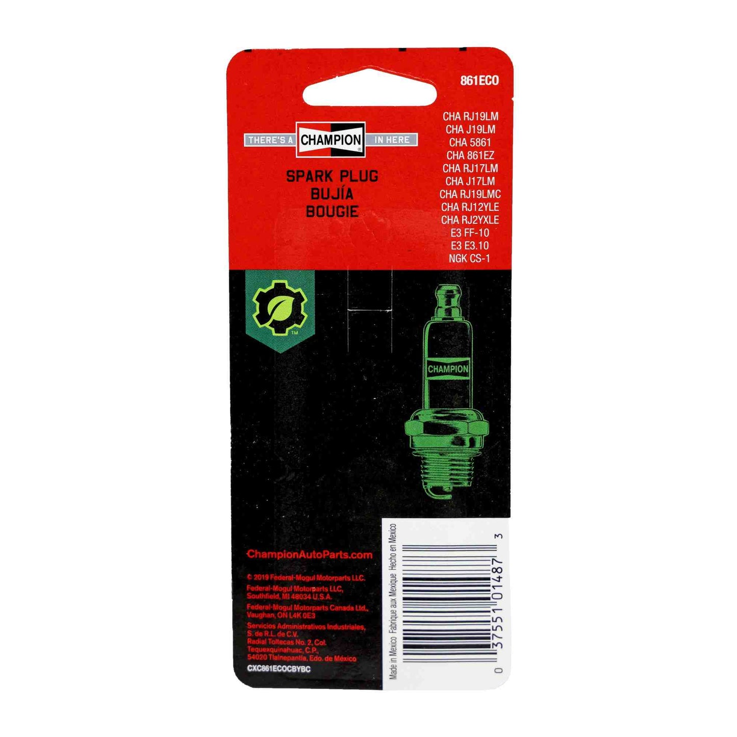 Champion Spark Plug Spark Plug 861ECO
