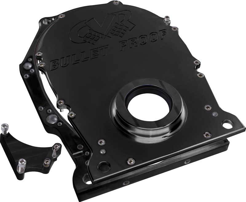 CVR Performance BBM Billet Timing Cover 2-Piece B/RB/Hemi Black Engine Covers, Pans and Dress-Up Components Timing Covers main image