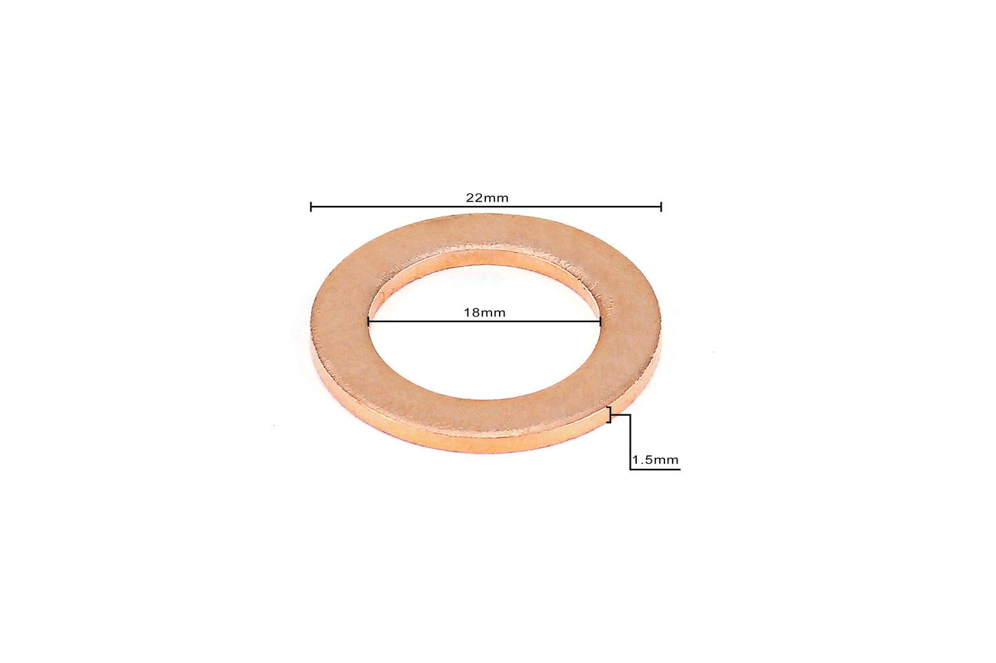 HPS Performance Replacement Copper Washer for HPS Stainless Steel Magnetic Oil Drain Plug Bolt M18 x 1.5