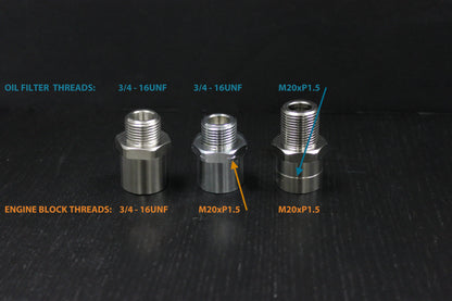GReddy 8AN TYPE-E OIL COOLER BLOCK, ENG: 3/4-16UNF, FILTER: 3/4-16UNF - () 12401112