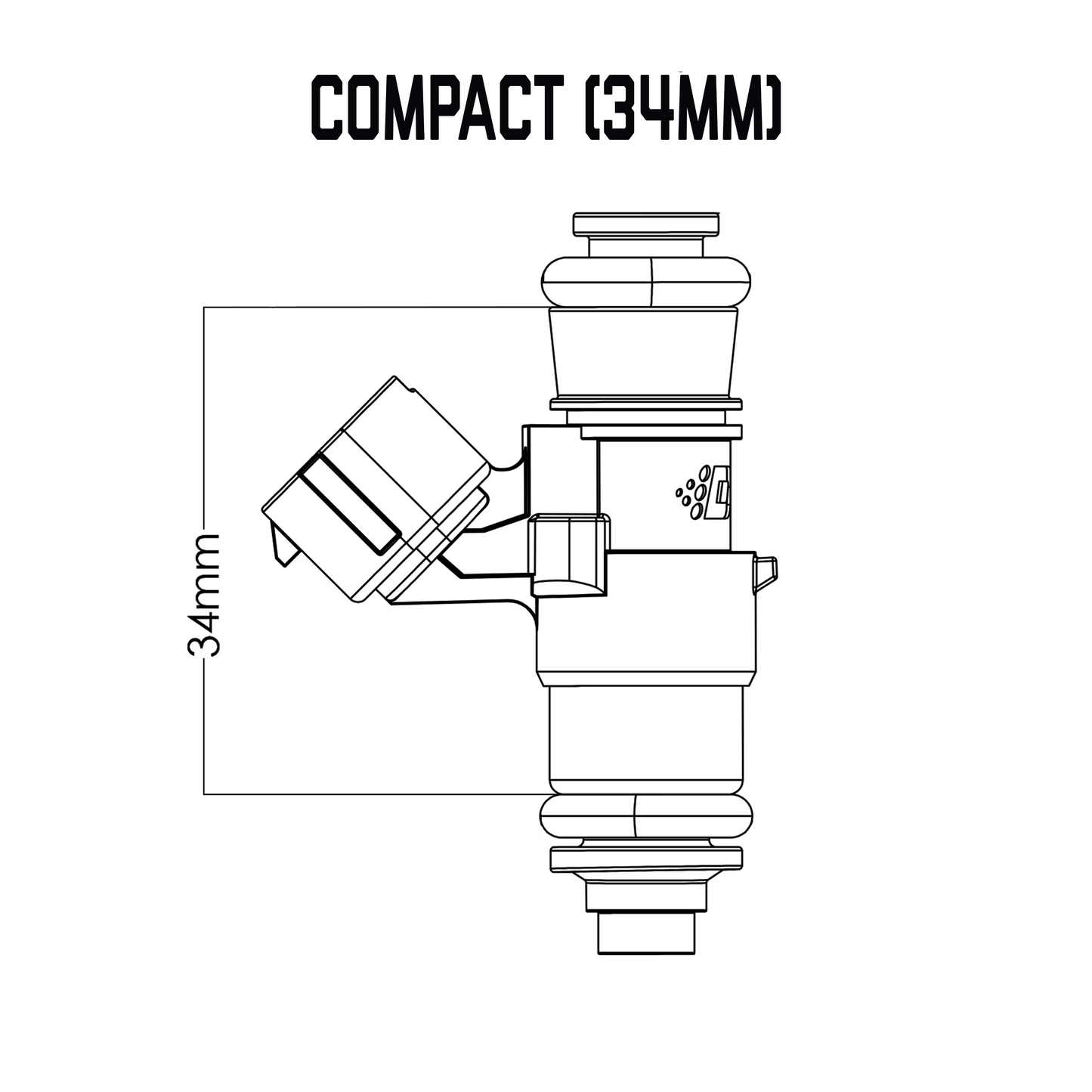 DeatschWerks Single Universal Compact Injector (34mm)