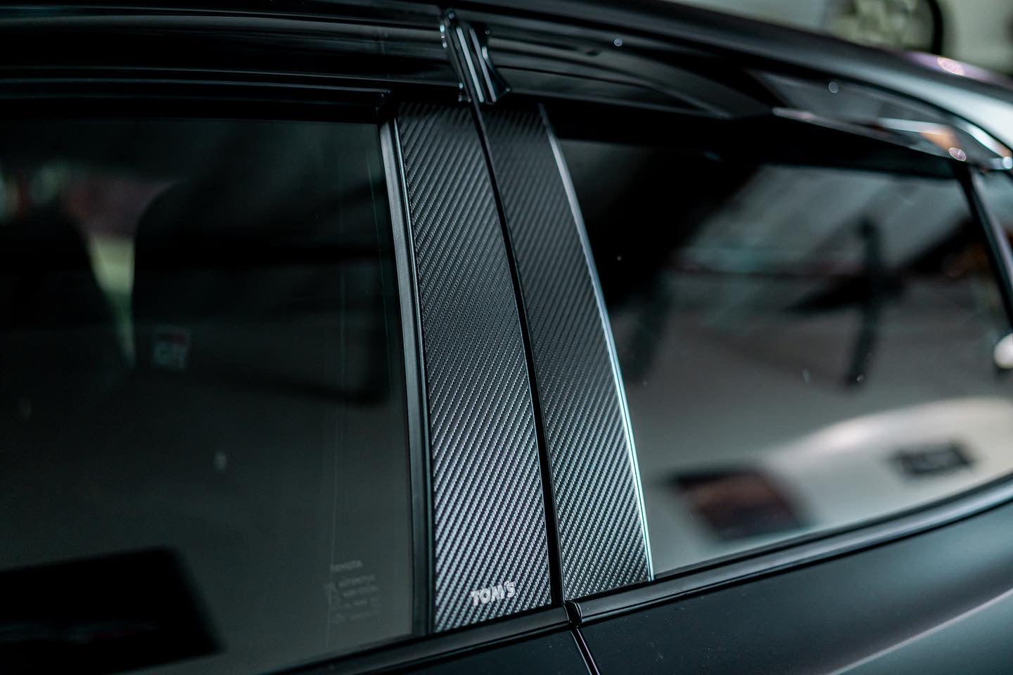 TOM'S Racing Sports Side Window Visor - GR Corolla Hatchback (2023+) / Toyota Corolla Hatchback (2019+)