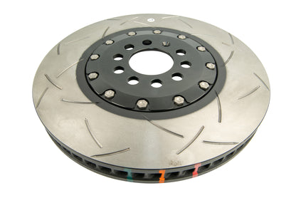 DBA 04 VW Golf R32 5000 Fully Assembled 2-Piece Rotor Black Hat T3 Slotted 60CV Left Front DBA52828BLKLS
