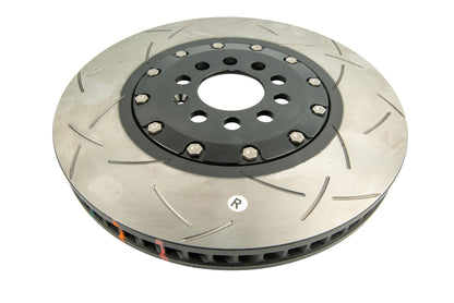 DBA 04 VW Golf R32 5000 Fully Assembled 2-Piece Rotor Black Hat T3 Slotted 60CV Right Front DBA52828BLKRS