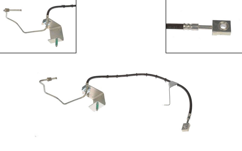 Dorman - First Stop Brake Hydraulic Hose EPDM Rubber with Corrosion Resistant Fittings for 2009 Chevrolet, 2009 GMC, 2008 Isuzu H620341