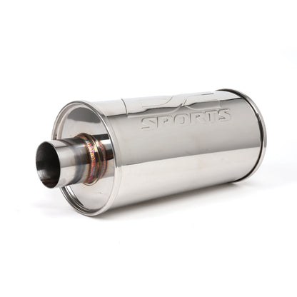 DC Sports Universal Round Muffler 2.5" Inlet / 2.5" Outlet