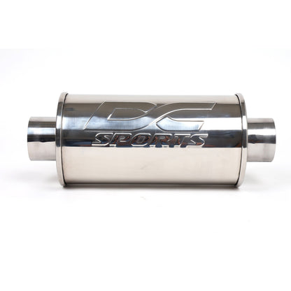 DC Sports Universal Round Muffler 3" Inlet / 3" Outlet