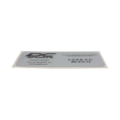 DC Sports CARB Sticker D-370-12 (For Headers)