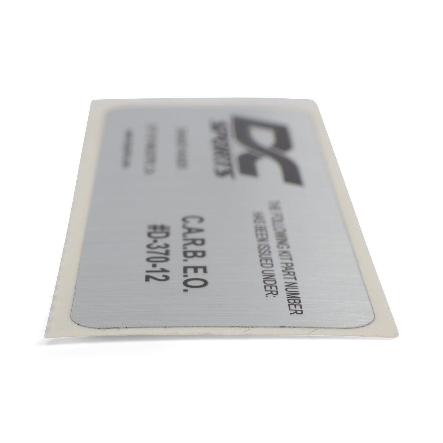 DC Sports CARB Sticker D-370-12 (For Headers)