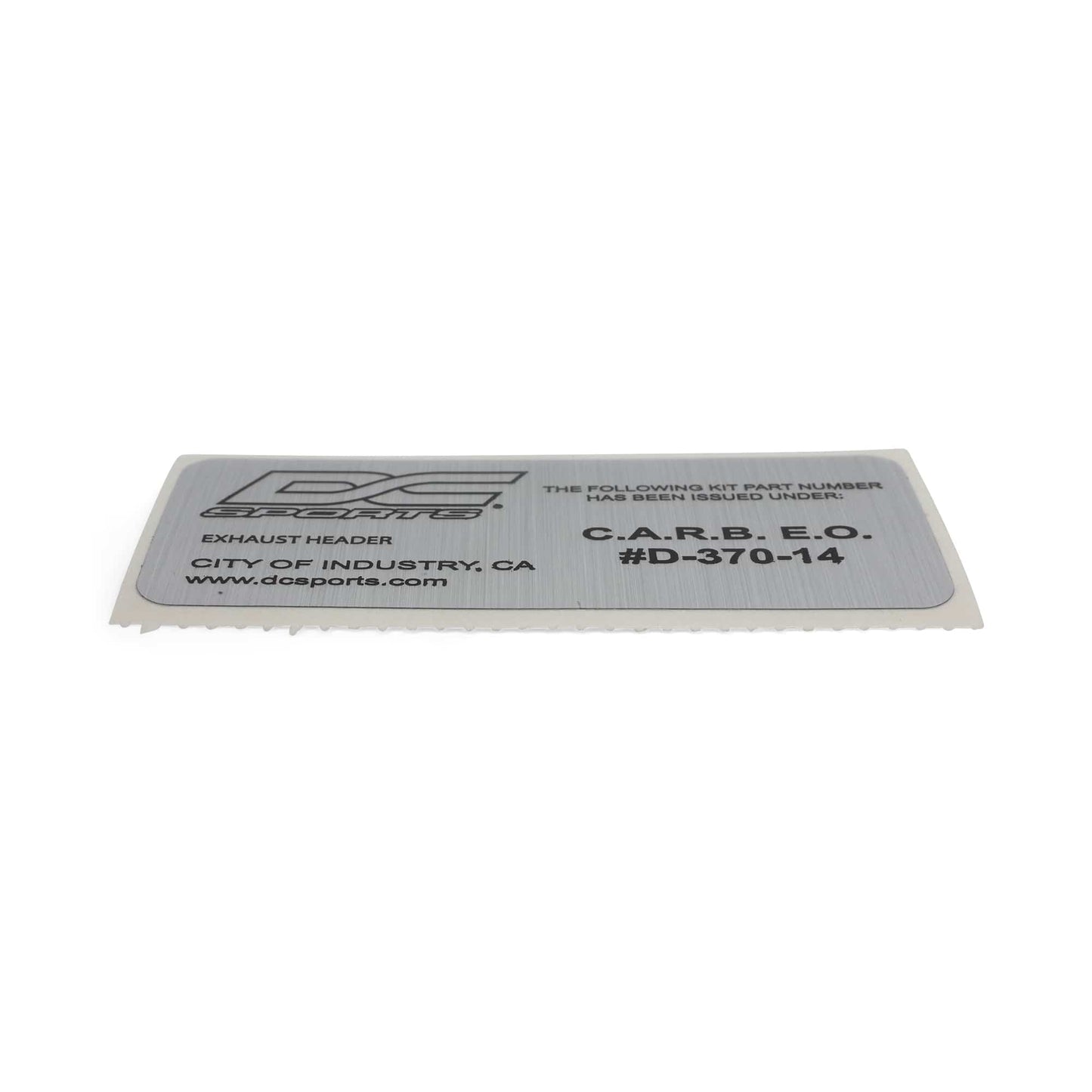 DC Sports CARB Sticker D-370-14 (For Headers)