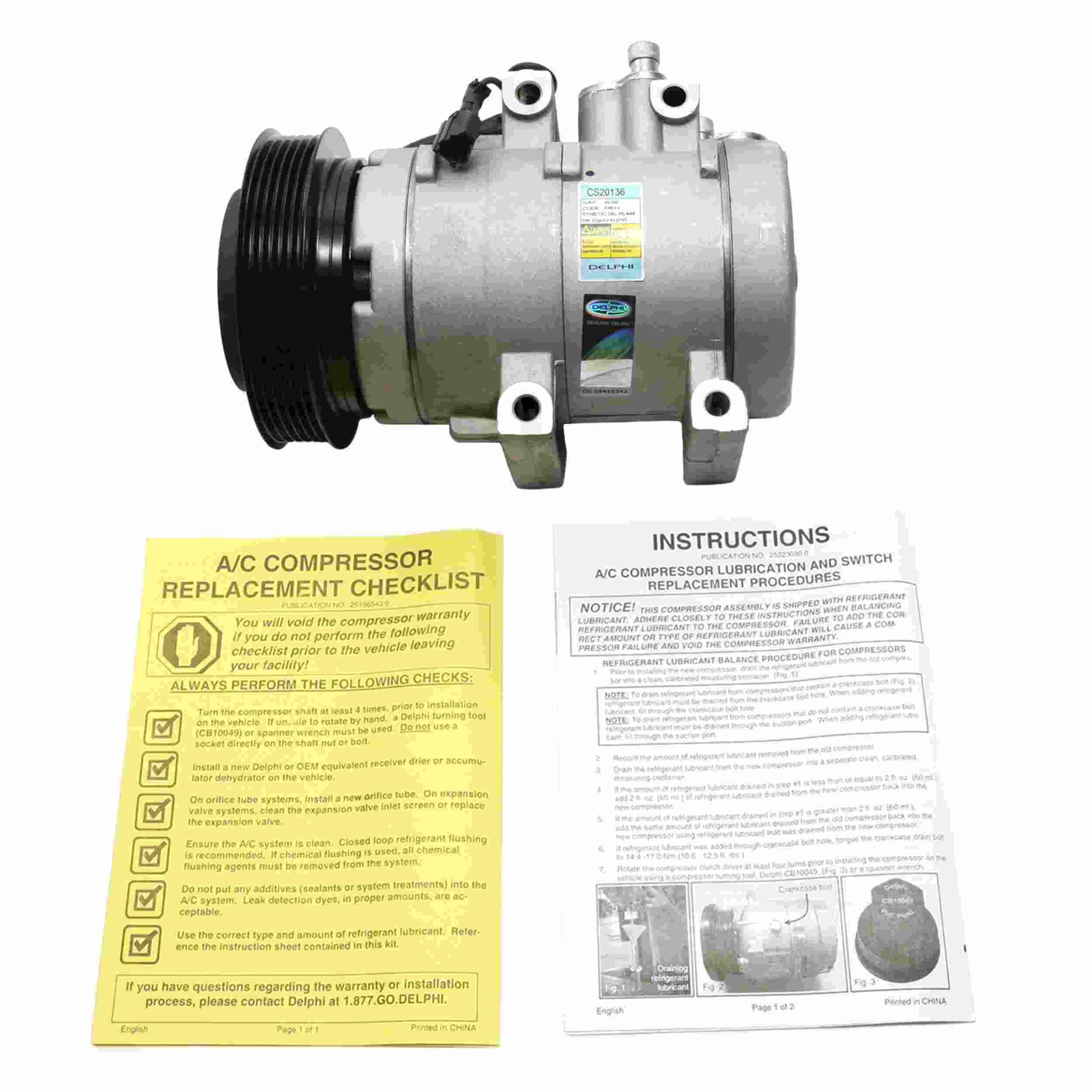 Delphi A/C Compressor CS20136