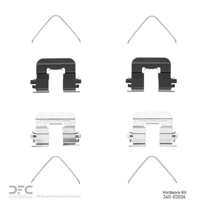 Dynamic Friction Company Disc Brake Hardware Kit 340-03034