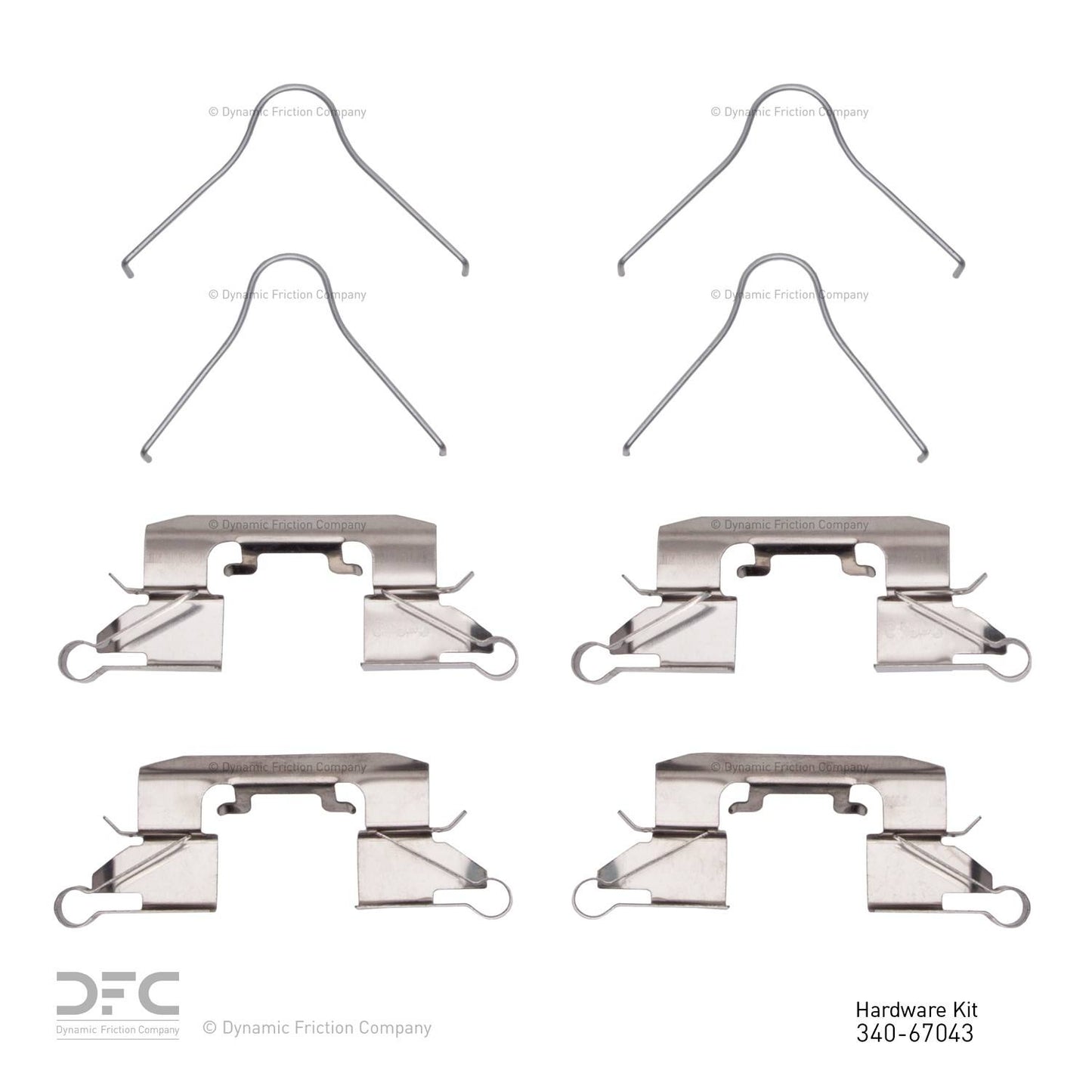 Dynamic Friction Company Disc Brake Hardware Kit 340-67043